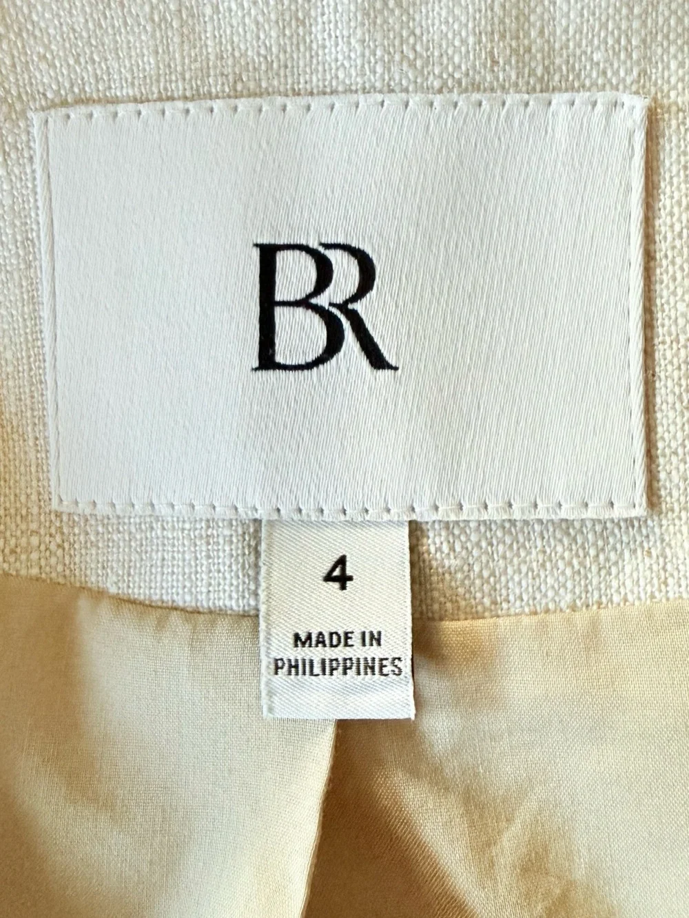 Banana Republic Beige Linen Blend Vest & Pants Set Size 4